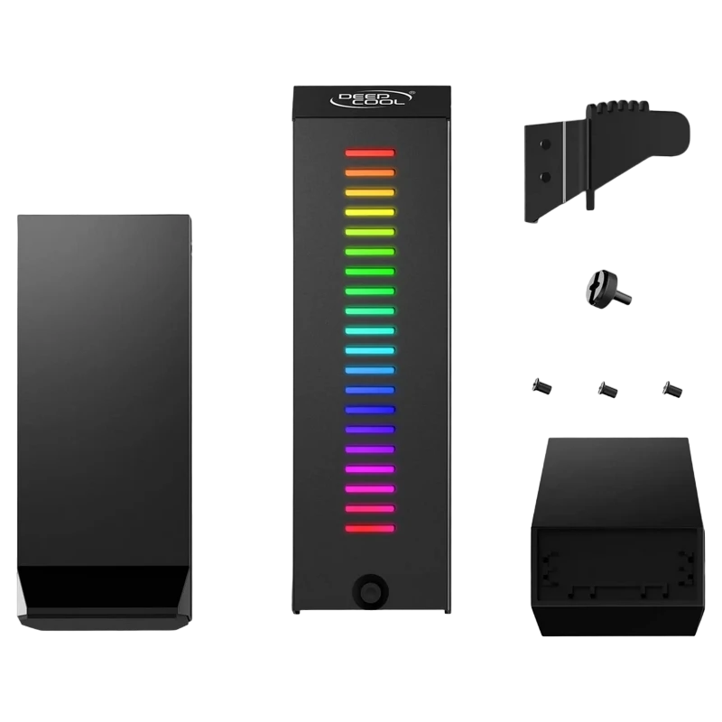 Держатель видеокарты deepcool gh-01 a-rgb, чёрный 12