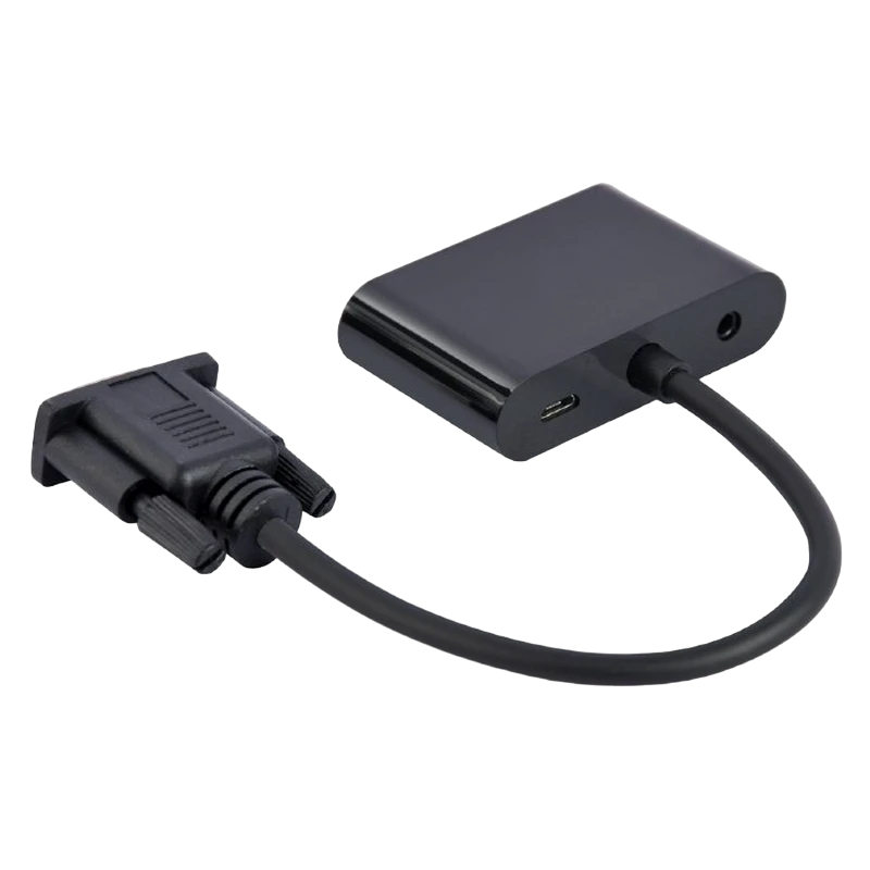 Adaptor cablexpert a-vga-hdmi-02, vga d-sub (m) - hdmi (f) + vga, 0.15 m, negru 10