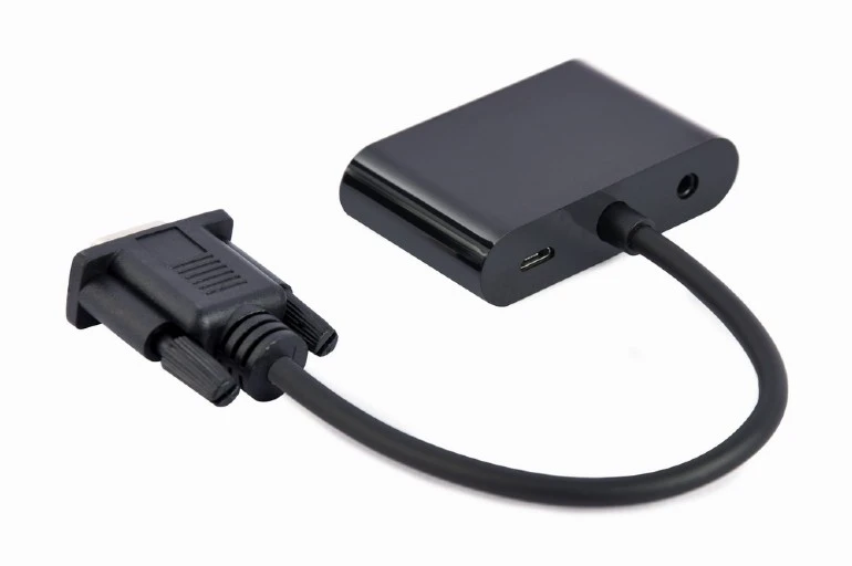 Adaptor cablexpert a-vga-hdmi-02, vga d-sub (m) - hdmi (f) + vga, 0.15 m, negru 2