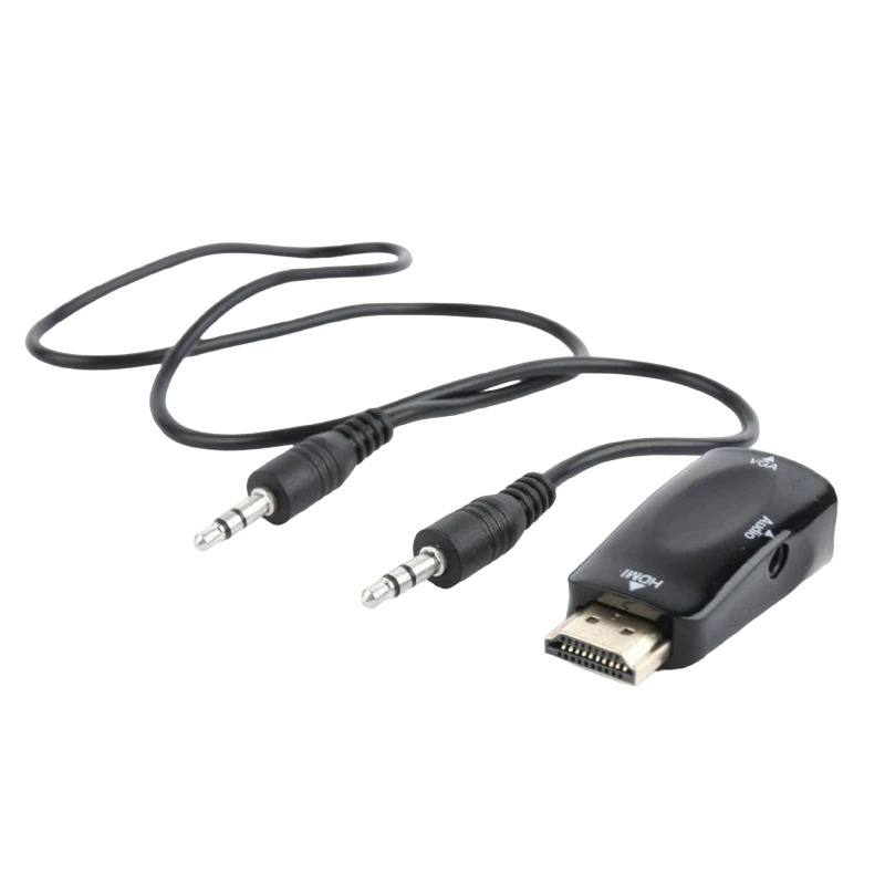Adaptor cablexpert a-vga-hdmi-02, vga d-sub (m) - hdmi (f) + vga, 0.15 m, negru 8
