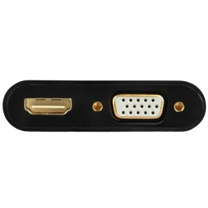 Adaptor cablexpert a-vga-hdmi-02, vga d-sub (m) - hdmi (f) + vga, 0.15 m, negru Thumbnail 4