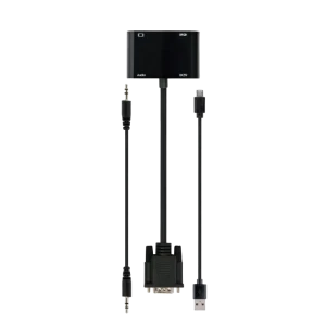 Adaptor cablexpert a-vga-hdmi-02, vga d-sub (m) - hdmi (f) + vga, 0.15 m, negru Thumbnail 7