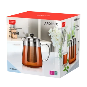 Ceainic cu infuzor ardesto ar1909gm, 0,95l, transparent Thumbnail 2