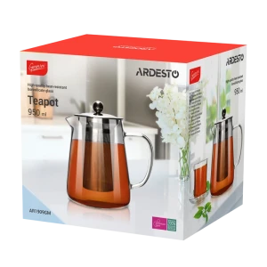 Заварочный чайник ardesto ar1909gm, 0,95л, прозрачный Thumbnail 2