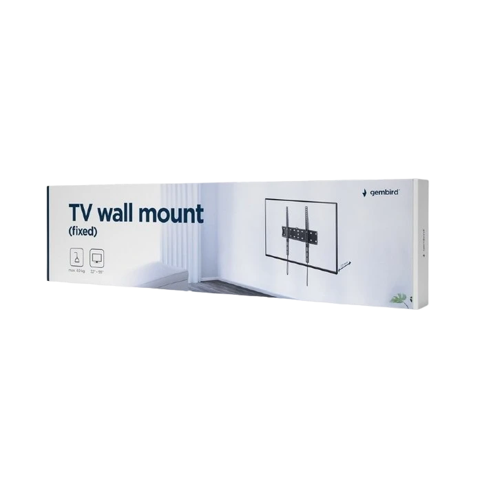 Фиксированное настенное крепление gembird wm-55f-02, чёрный 3