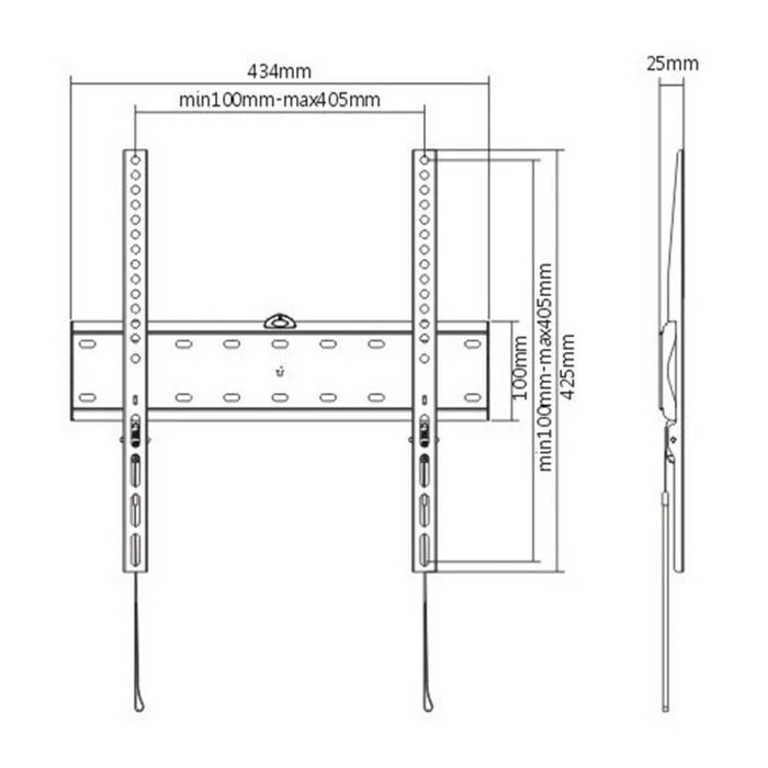 Фиксированное настенное крепление gembird wm-55f-02, чёрный 2