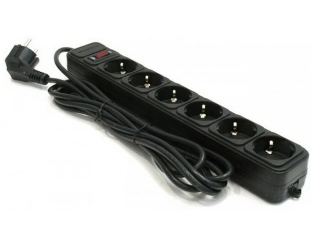 Сетевой фильтр ultra power up6-b-6ppb, 6 розеток, 1,8м, чёрный 2
