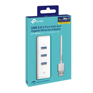 Adaptor usb 3.0 ue330 2 în 1- adaptor gigabit ethernet & 3-port hub ue330 tp-link