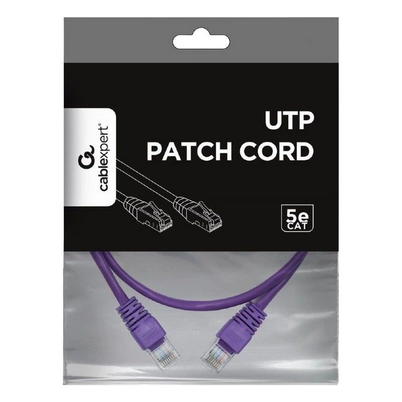 Patch cord cablexpert pp12-0.5m/v, cat5e utp, 0,5m, violet 3