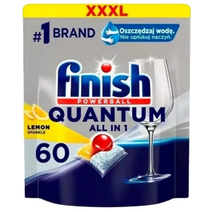 Tablete pentru mașina de spălat vase finish quantum all in one, 60 buc