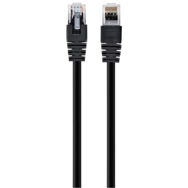 Патч-корд cablexpert pp6u-0.5m/bk, cat6 utp, 0,5м, чёрный 6