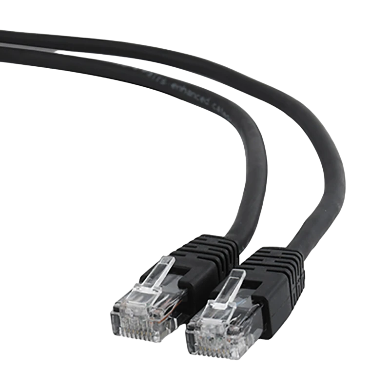 Patch cord cablexpert pp6u-0.5m/bk, cat6 utp, 0,5m, negru 6