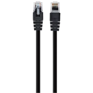 Патч-корд cablexpert pp6u-0.5m/bk, cat6 utp, 0,5м, чёрный