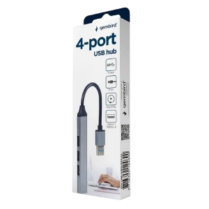 Usb-концентратор gembird uhb-u3p1u2p3-02, серебристый Thumbnail 4