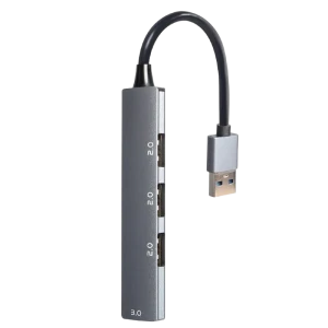 Usb-концентратор gembird uhb-u3p1u2p3-02, серебристый