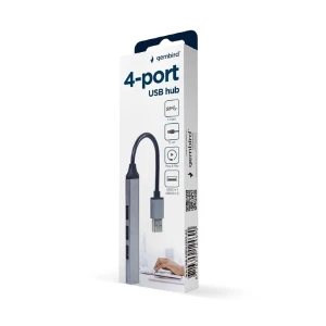 Usb-концентратор gembird uhb-u3p1u2p3-02, серебристый Thumbnail 5