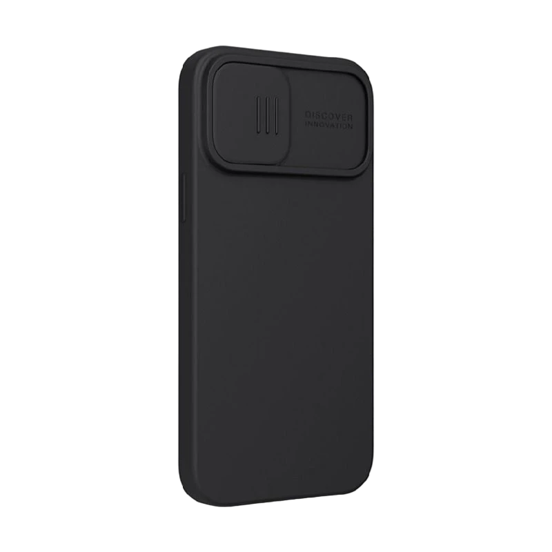 Husă nillkin iphone 13 pro, camshield silky magnetic silicone, elegant black 4