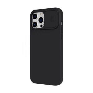 Чехол nillkin iphone 13 pro, camshield silky magnetic silicone, elegant black