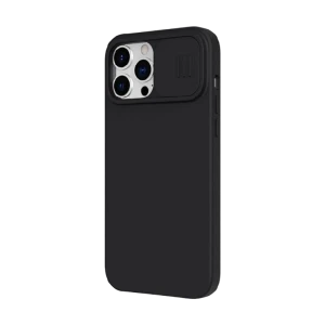 Husă nillkin iphone 13 pro, camshield silky magnetic silicone, elegant black Thumbnail 2
