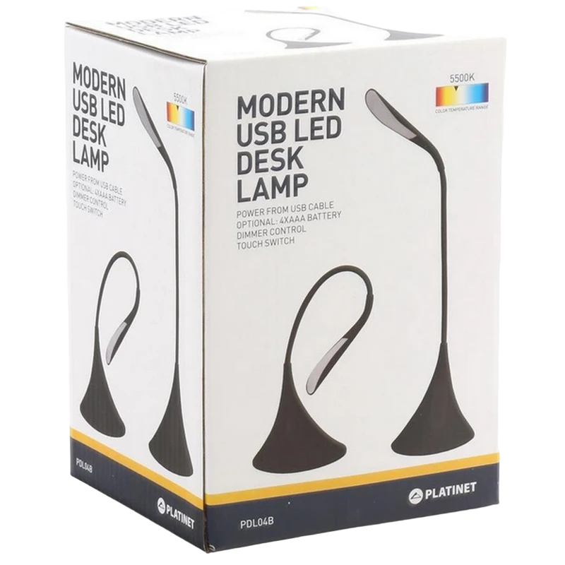 Lampa de birou platinet desk lamp 3,5w flexible 43827, negru 5
