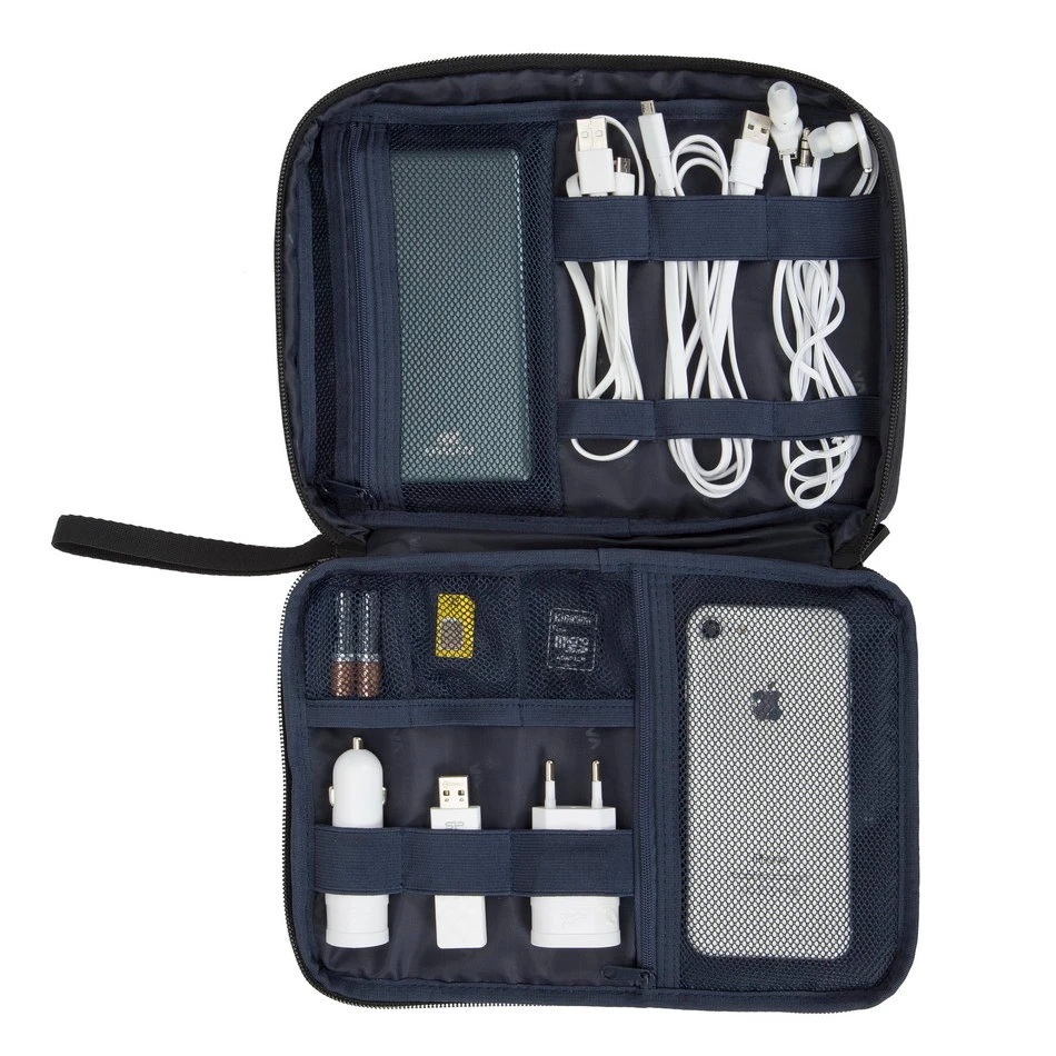 Organizator pentru calatorie rivacase biscayne, poliester, negru 5