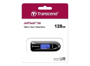 Usb flash накопитель transcend jetflash 790, 128гб, чёрный/синий Thumbnail 8