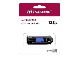 Memorie usb transcend jetflash 790, 128gb, negru/albastru Thumbnail 7