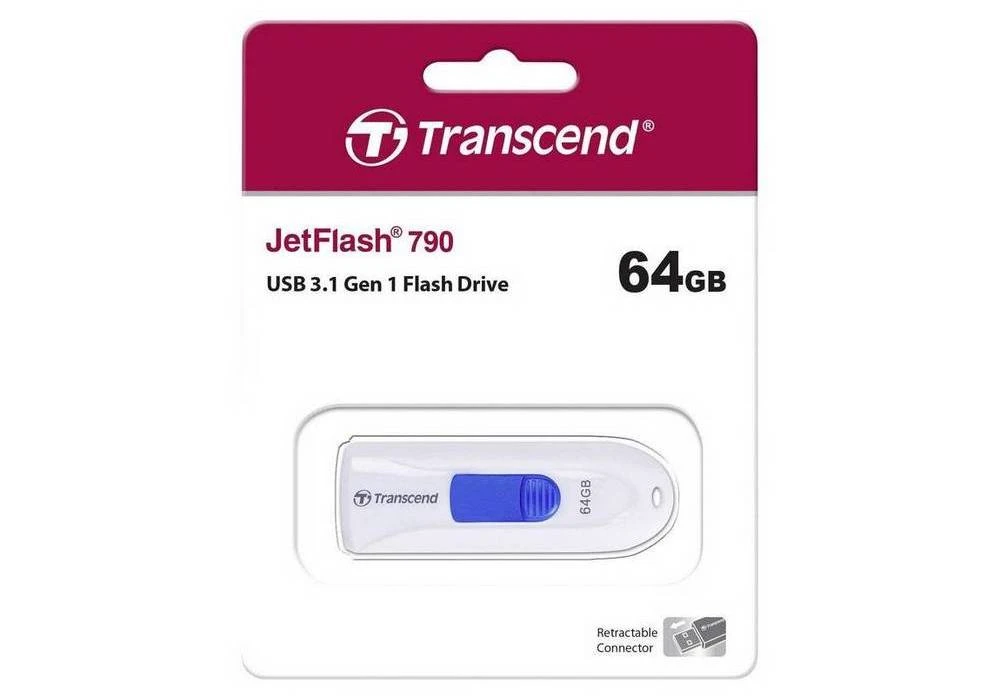 Memorie usb transcend jetflash 790, 64gb, alb 4