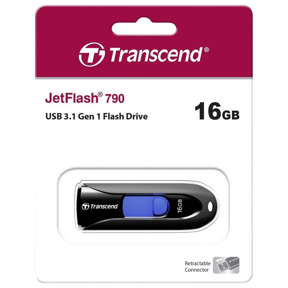 Memorie usb transcend jetflash 790, 16gb, negru 8