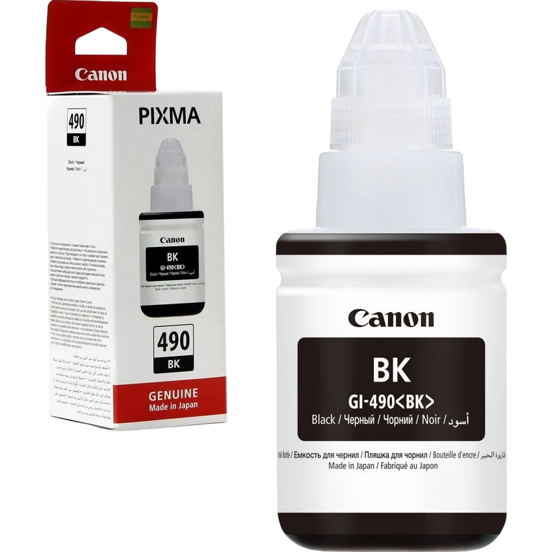 Контейнер с чернилами canon gi-490, 135мл, черный 6