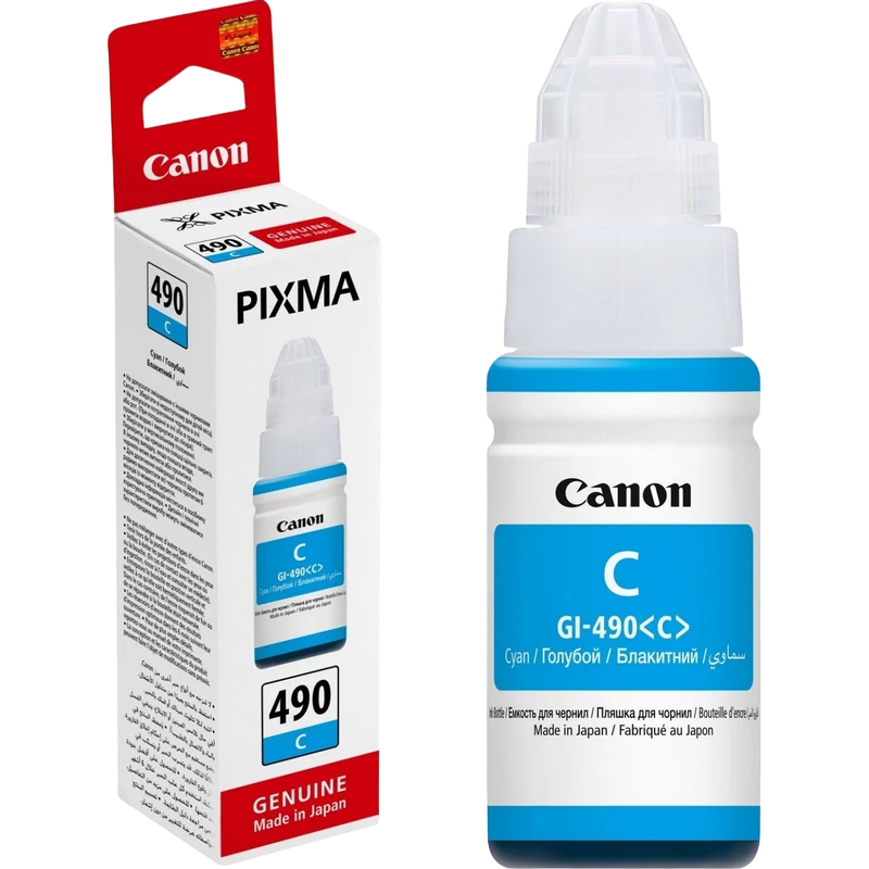 Контейнер с чернилами canon gi-490, 70мл, голубой 3