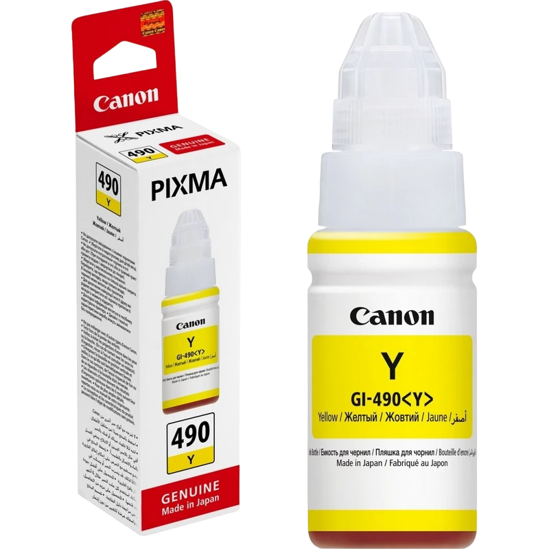 Контейнер с чернилами canon gi-490, 0666c001, желтый 5