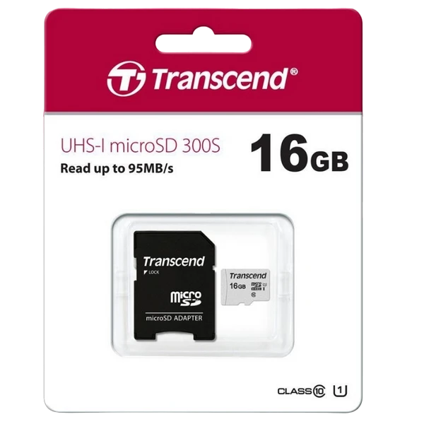 Card de memorie transcend microsdhc 300s, 16gb (ts16gusd300s-a) 2