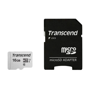 Карта памяти transcend microsdhc 300s, 16гб (ts16gusd300s-a)