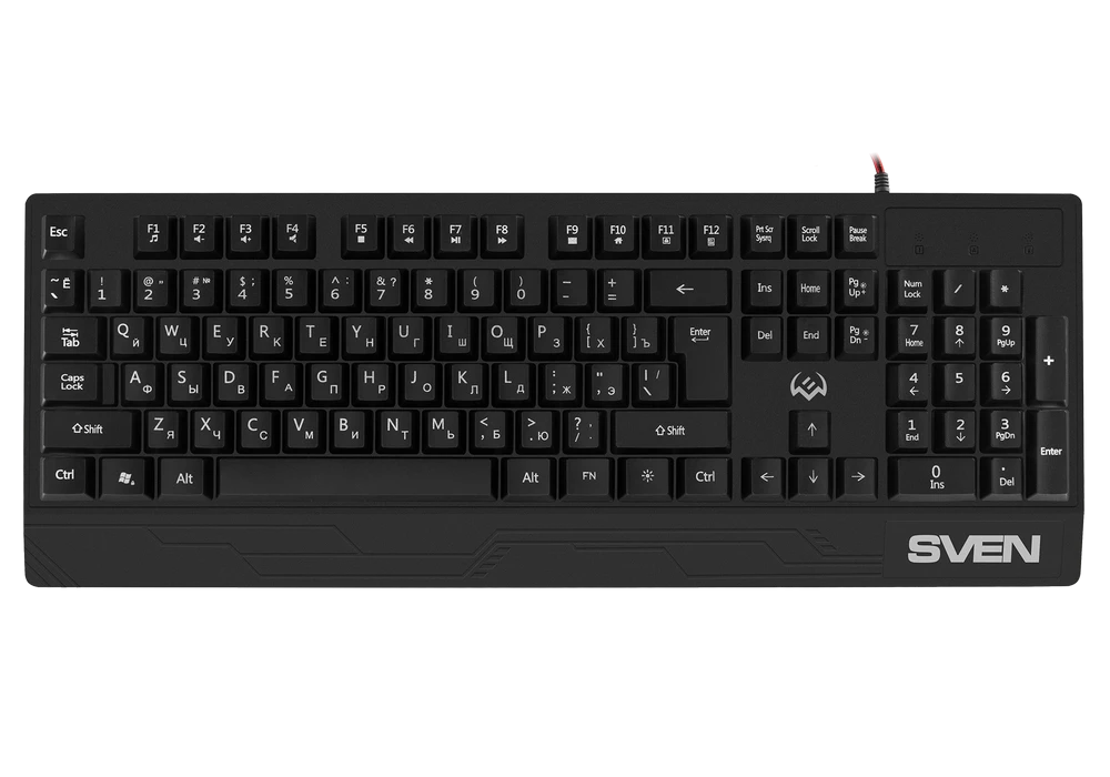 Tastatură sven kb-g8300, cu fir, negru 17