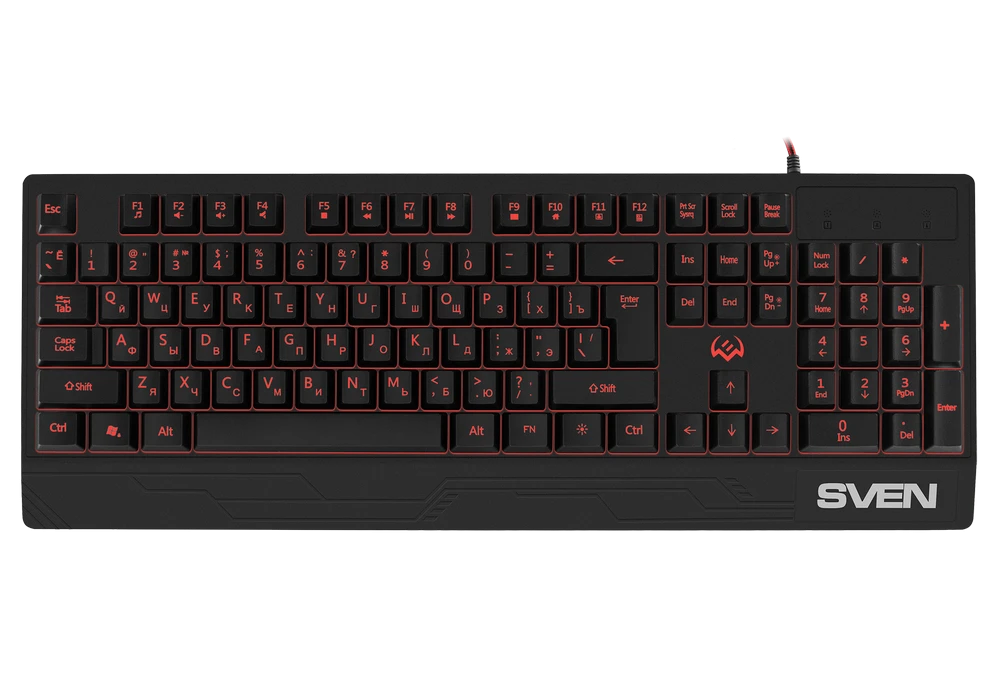 Tastatură sven kb-g8300, cu fir, negru 8