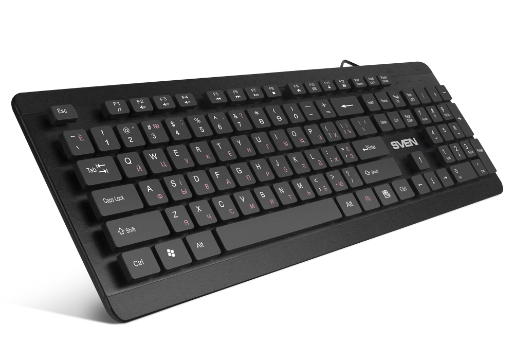 Клавиатура sven kb-e5700h, проводное, чёрный 4