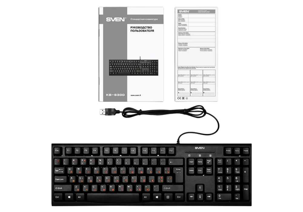 Клавиатура sven kb-s300, проводное, чёрный 3