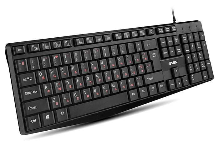Клавиатура sven kb-s305, проводное, чёрный 6