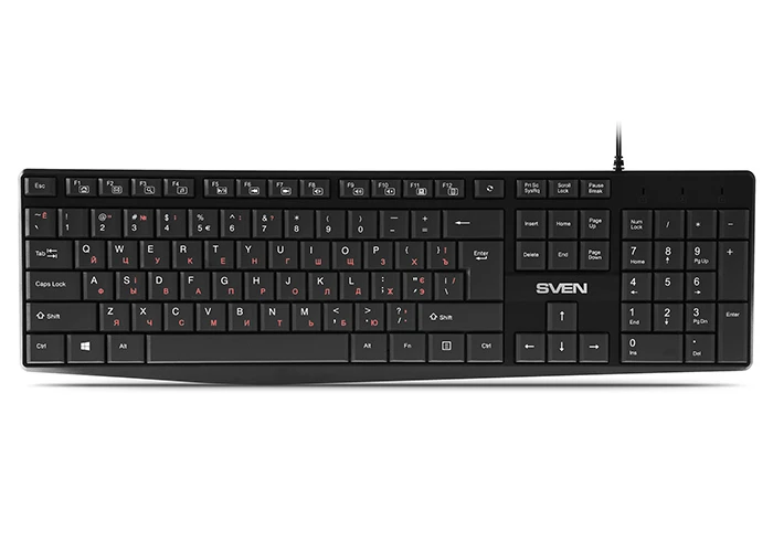 Клавиатура sven kb-s305, проводное, чёрный 7