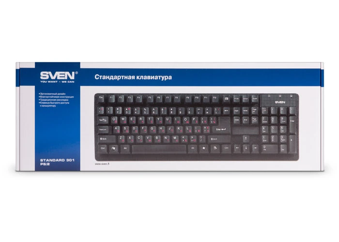 Клавиатура sven standard 301, проводное, чёрный 2