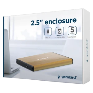 Carcasă externă gembird ee2-u3s-3-gl, auriu (ee2-u3s-3-gl) Thumbnail 3