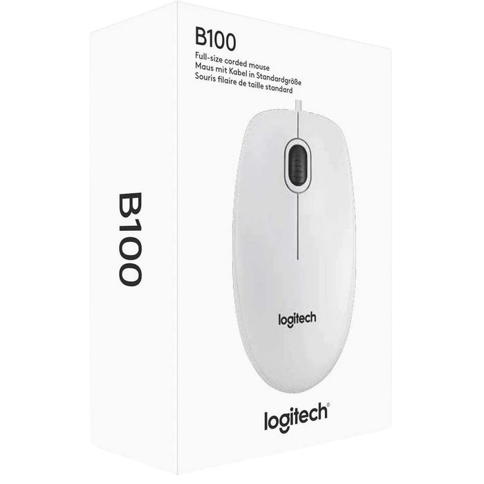 Мышь logitech b100, белый 5