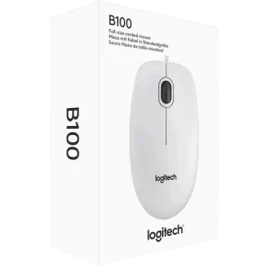 Мышь logitech b100, белый Thumbnail 5