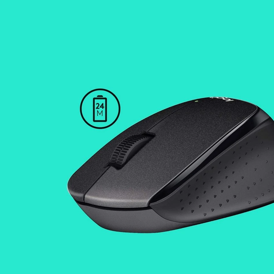 Беcпроводная мышь logitech b330, чёрный 4