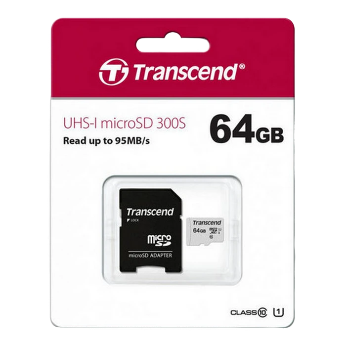 Card de memorie transcend microsdxc class 10, 64gb (ts64gusd300s) 2