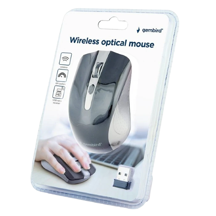 Mouse wireless gembird musw-4b-04-gb, gri/negru 4
