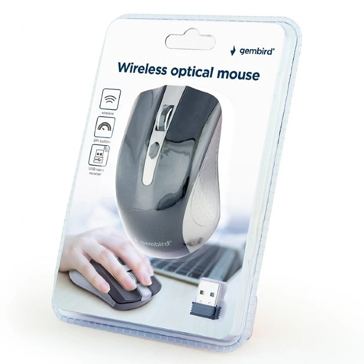 Mouse wireless gembird musw-4b-04-gb, gri/negru 5