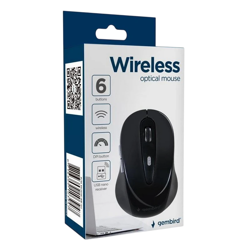 Mouse wireless gembird musw-6b-01, negru 10