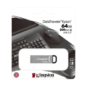 Memorie usb kingston datatraveler kyson, 64gb, argintiu Thumbnail 4